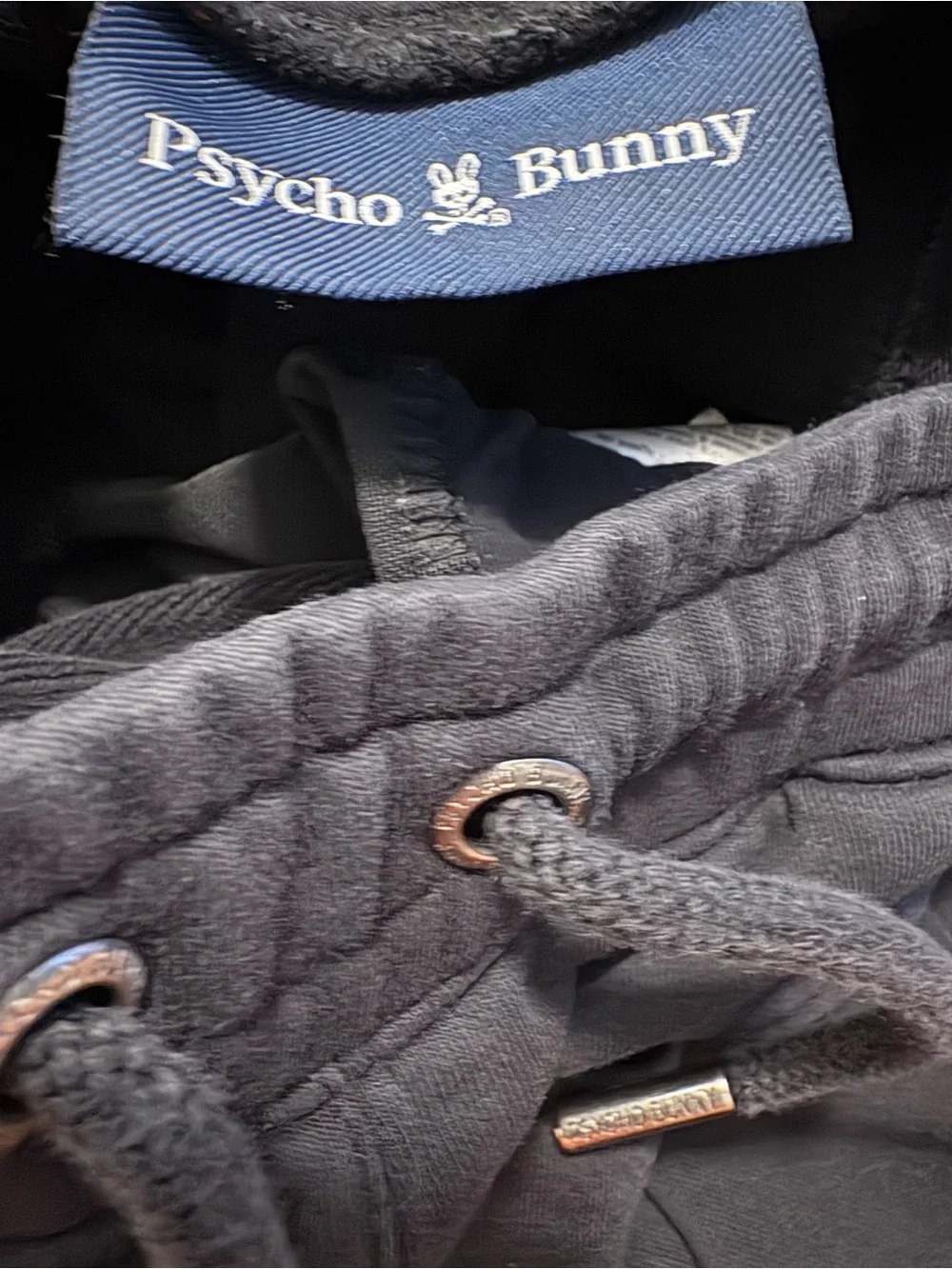 Psycho Bunny Kids Cargo Sweatpants Black Drawstring Size 7/8 Small